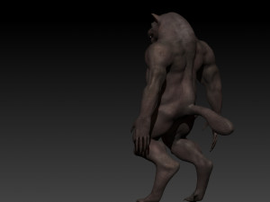 humanoid wolf creature Modelo 3D