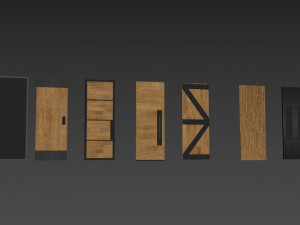 slider rustic door - read the description - 3D मॉडल