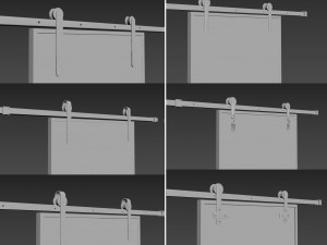 slider rustic door - read the description - 3D मॉडल