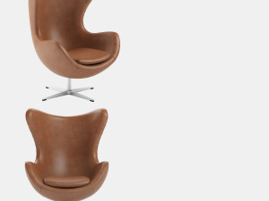 egg chair arne jacobsen fritz hansen Modello 3D