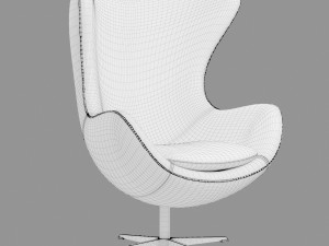 egg chair arne jacobsen fritz hansen Modello 3D