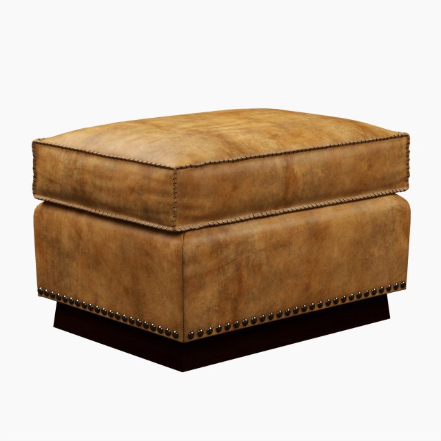 ralph lauren colorado club ottoman 3D Модель .c4d .max .obj .3ds .fbx .stl .blend 