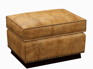 ralph lauren colorado club ottoman 3D Model
