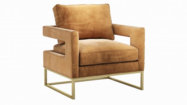 avery cognac velvet chair Modelo 3D .c4d .max .obj .3ds .fbx .stl .blend 
