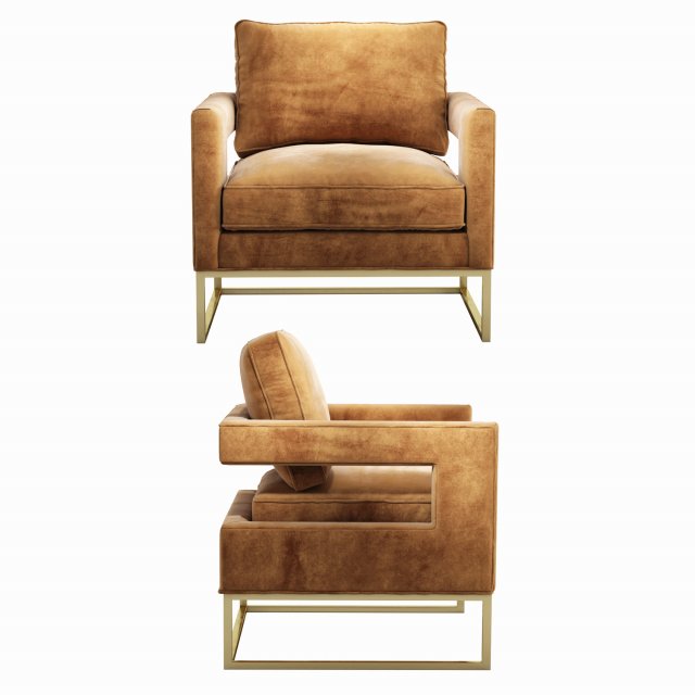 Avery cognac velvet chair clearance