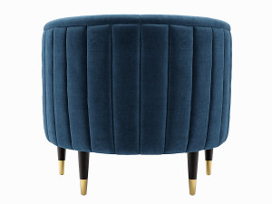 fluted juno velvet upholstered occasional chair 3D-Modell