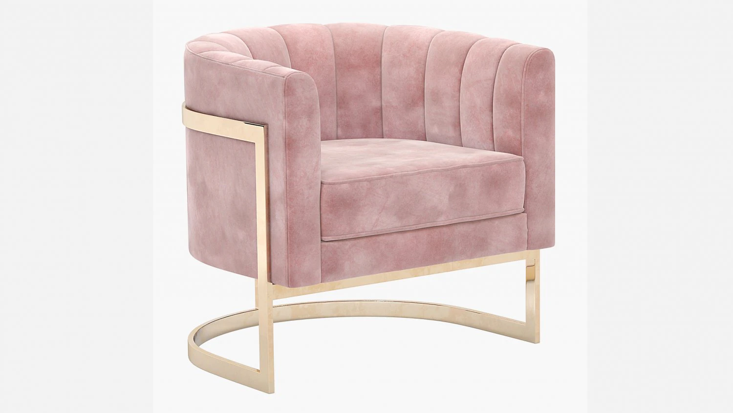 mica gold accent chair 3D Model .c4d .max .obj .3ds .fbx .stl .blend 