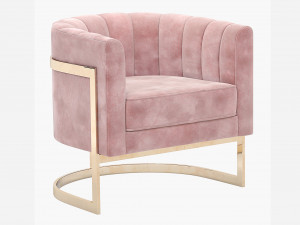 mica gold accent chair 3D Model