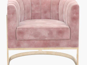 mica gold accent chair 3D Model