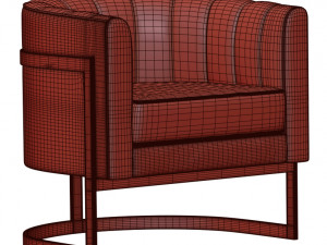 mica gold accent chair 3D Модель