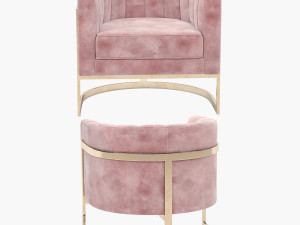 mica gold accent chair 3D Модель