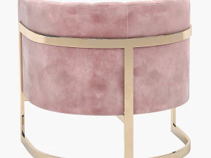 mica gold accent chair 3D Model