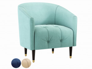 neiman marcus tufted accent chair 3D Model