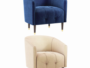 neiman marcus tufted accent chair 3D Model