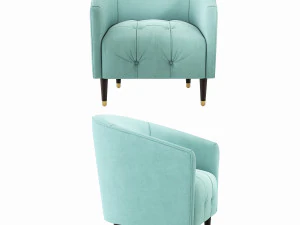 neiman marcus tufted accent chair 3D Model
