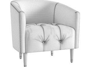 neiman marcus tufted accent chair 3D Model