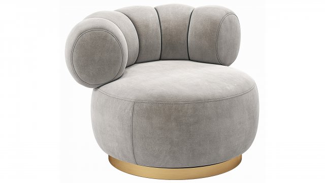 Eichholtz Phedra Swivel Chair 3D Model .c4d .max .obj .3ds .fbx .stl .blend 