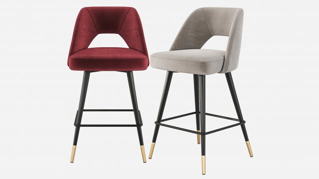 Eichholtz Avorio Counter Stool 3D 모델 .c4d .max .obj .3ds .fbx .stl .blend 