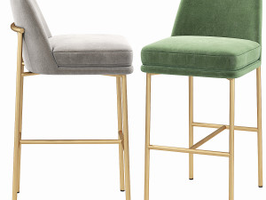 Westelm Jack Metal Frame Barstool 3D Model