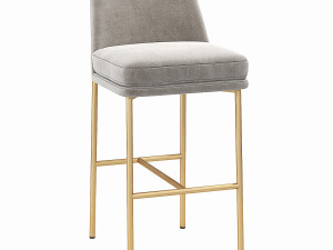 Westelm Jack Metal Frame Barstool 3D Model