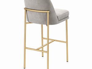 Westelm Jack Metal Frame Barstool 3D Model