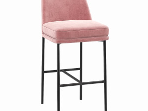Westelm Jack Metal Frame Barstool 3D Model