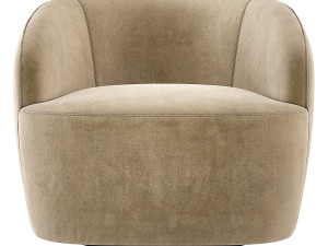 CB2 Gwyneth Swivel Chair Modello 3D