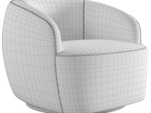 CB2 Gwyneth Swivel Chair Modello 3D