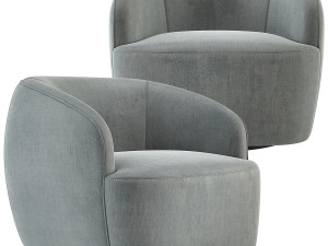 CB2 Gwyneth Swivel Chair Modello 3D