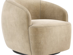 CB2 Gwyneth Swivel Chair Modello 3D