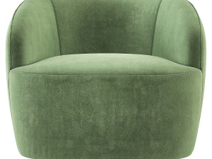 CB2 Gwyneth Swivel Chair Modello 3D