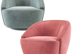 Restoration Hardware Lecco Swivel Chair 3D Model