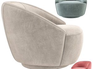 Restoration Hardware Lecco Swivel Chair 3D Model