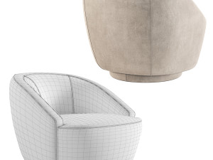 Restoration Hardware Lecco Swivel Chair 3D Model