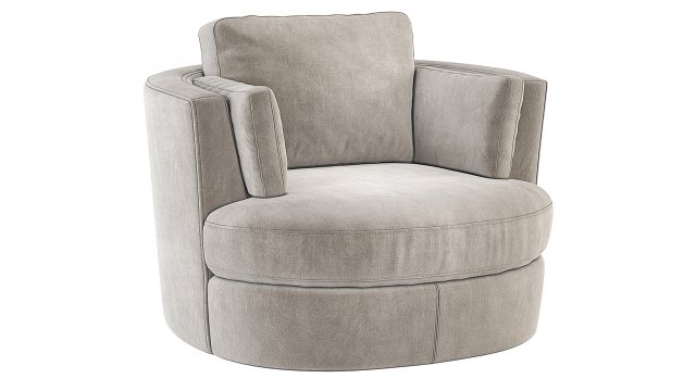 Eichholtz Clarissa Swivel Chair 3D Model .c4d .max .obj .3ds .fbx .stl .blend 