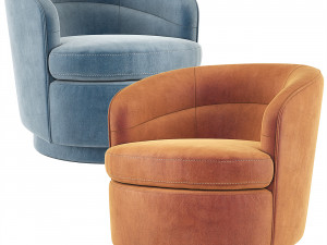 West Elm Viv Swivel Chair Modello 3D