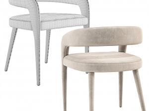 Lisette Dining Armchair CB2 3D Модель