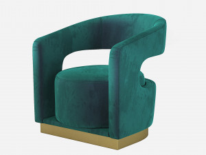 Ellen Accent Chair Essential Home 3D Model