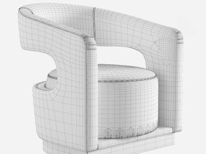 Ellen Accent Chair Essential Home 3D Model