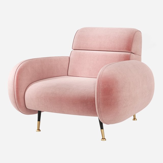 Marco Armchair Essential Home 3D Модель .c4d .max .obj .3ds .fbx .stl .blend 