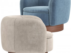 Muir Swivel Chair CB2 3D Модель