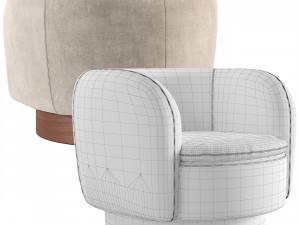 Muir Swivel Chair CB2 3D Модель