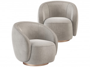 Kelly Wearstler Wetherly Swivel Chair 3D Model