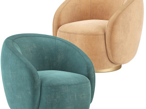 Kelly Wearstler Wetherly Swivel Chair 3D Модель