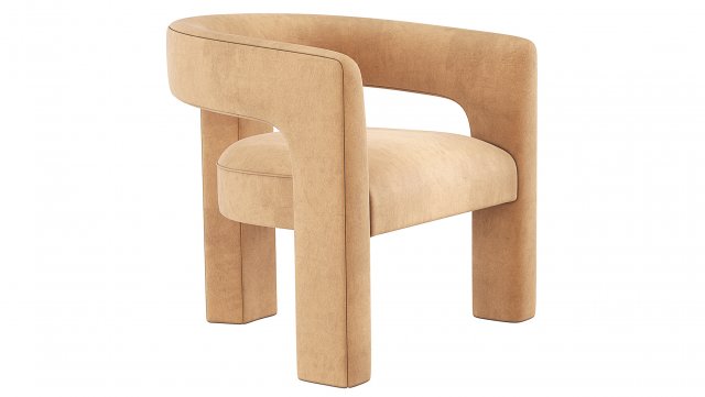 INES Chair Restoration Hardware RH 3D Model .c4d .max .obj .3ds .fbx .stl .blend 