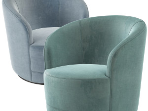 Crate and Barrel Infiniti Swivel Chair 3Dモデル