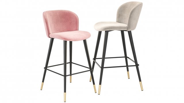 Eichholtz Volante Bar Stool 3D Модель .c4d .max .obj .3ds .fbx .stl .blend 