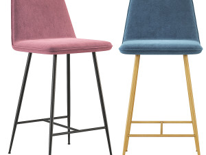 Spine Metal Barstool Space Copenhagen 3D 模型