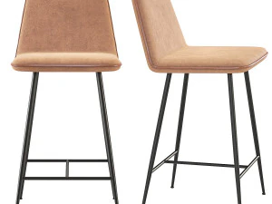 Spine Metal Barstool Space Copenhagen 3D Model