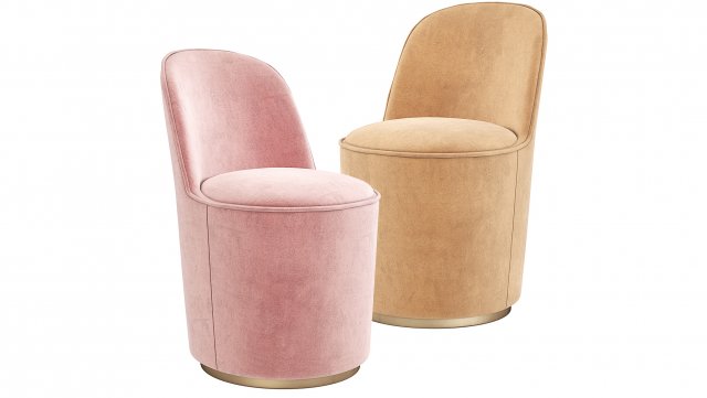 Gubi Tail Dining Chair Model 3D .c4d .max .obj .3ds .fbx .stl .blend 